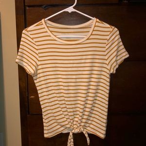 Yellow and white American Eagle shirt